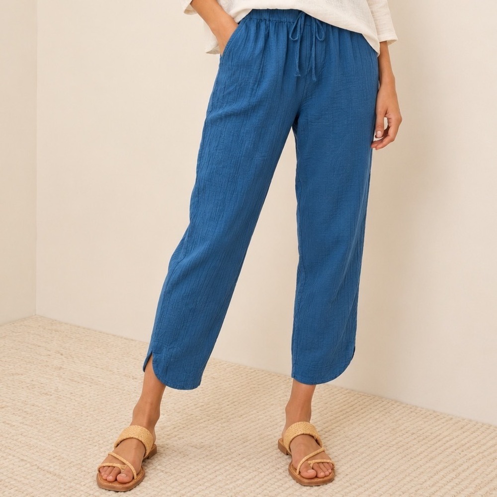 Pact Womens Coastal Double Gauze Tapered Pull-On Pants Size 3X-Large